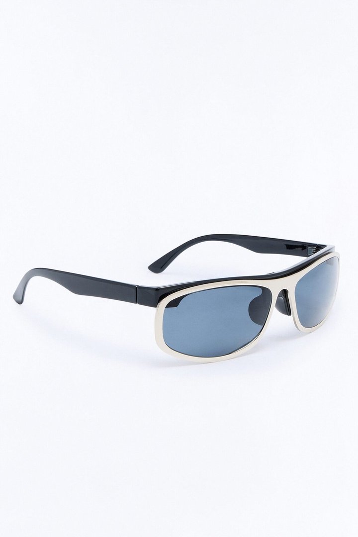 Spare Change Round Sunglasses - Silver/Black