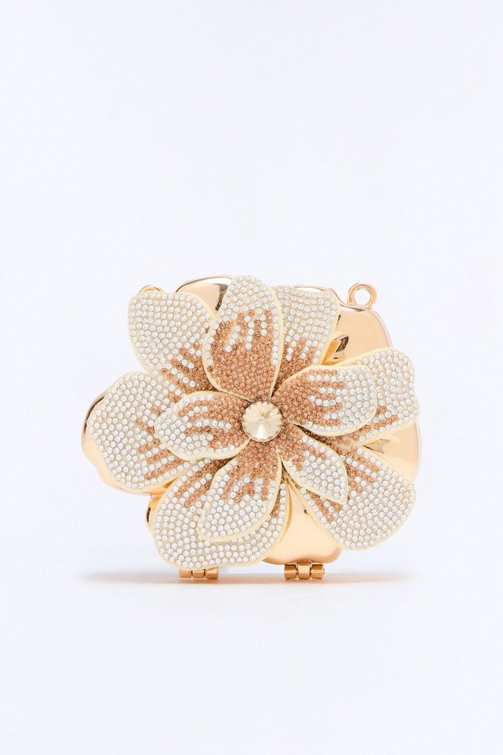 Most Precious Flower Mini Handbag - Gold/combo