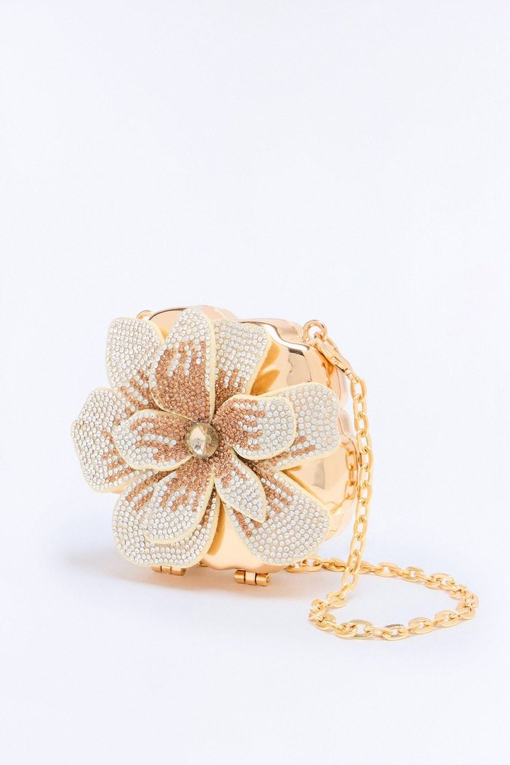 Most Precious Flower Mini Handbag - Gold/combo
