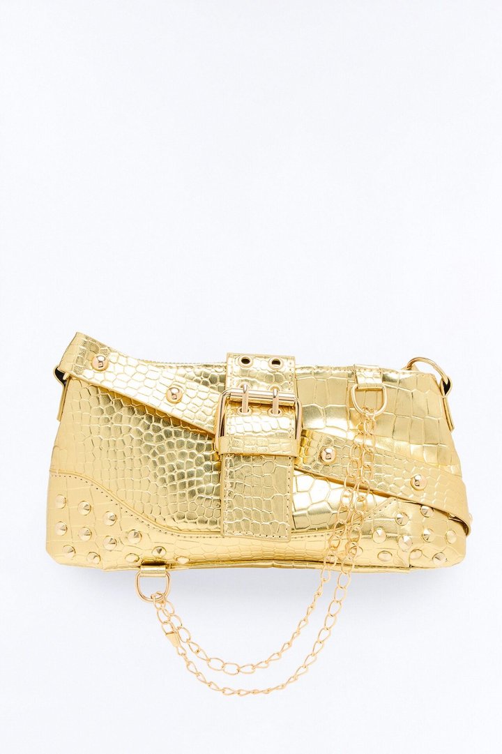 Street Style Shoulder Bag - Gold