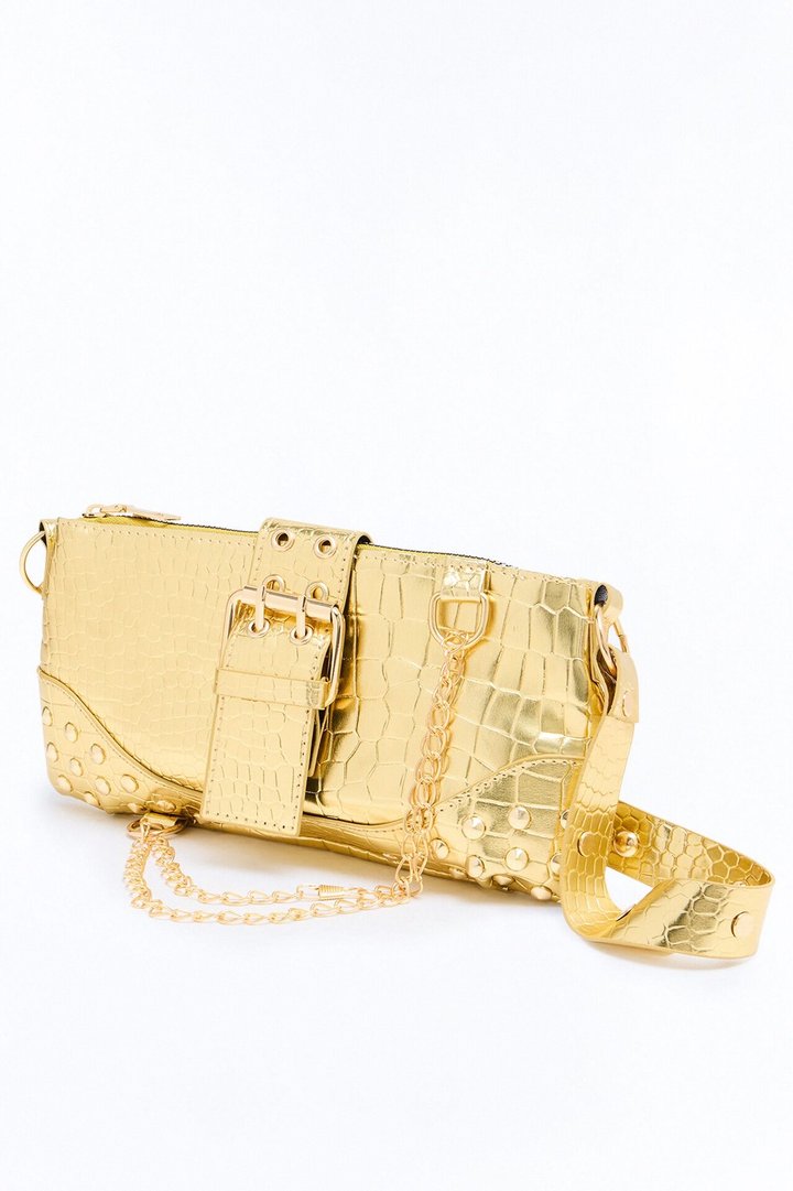 Street Style Shoulder Bag - Gold