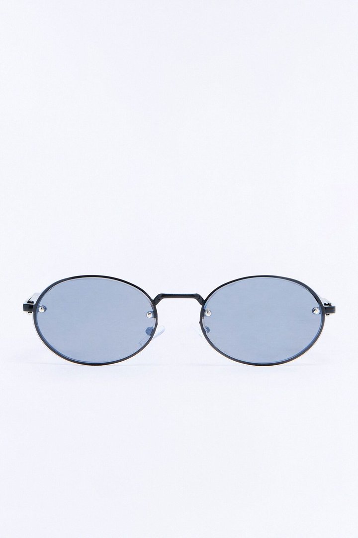 Watch Your Back Circular Sunglasses - Black