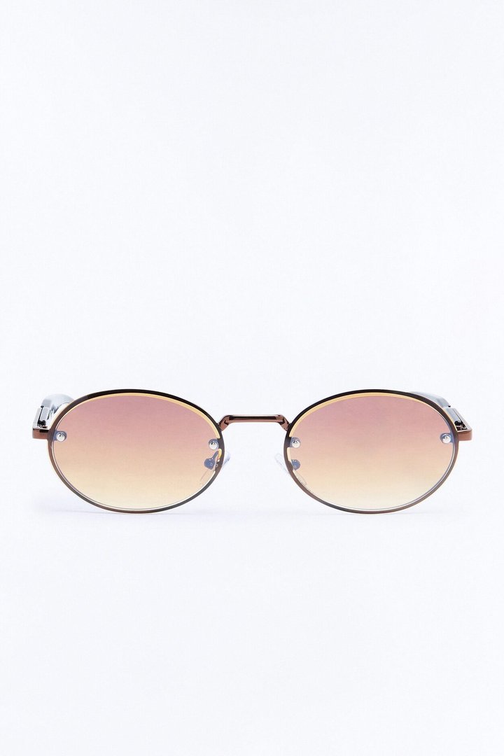 Watch Your Back Circular Sunglasses - Brown