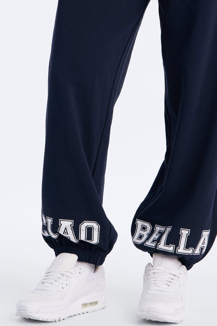 Ciao Bella French Terry Capri Jogger Set - Navy