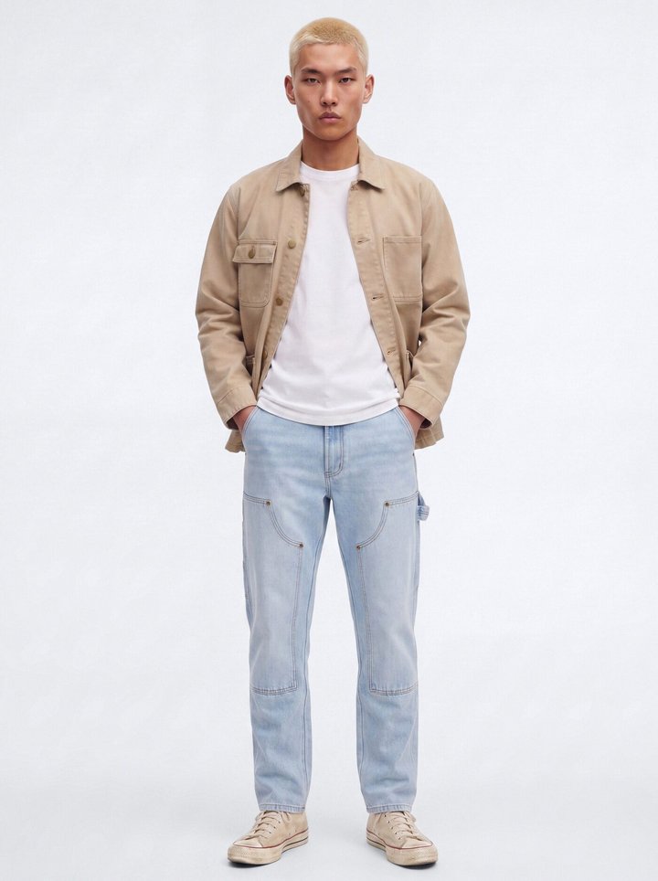 The Staple Straight Carpenter Jean - Light Wash