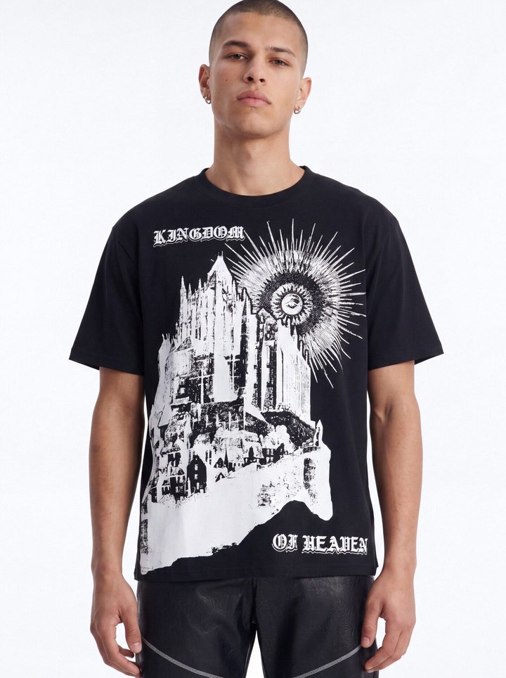 Kingdom Of Heaven Oversized Short Sleeve Tee - Black