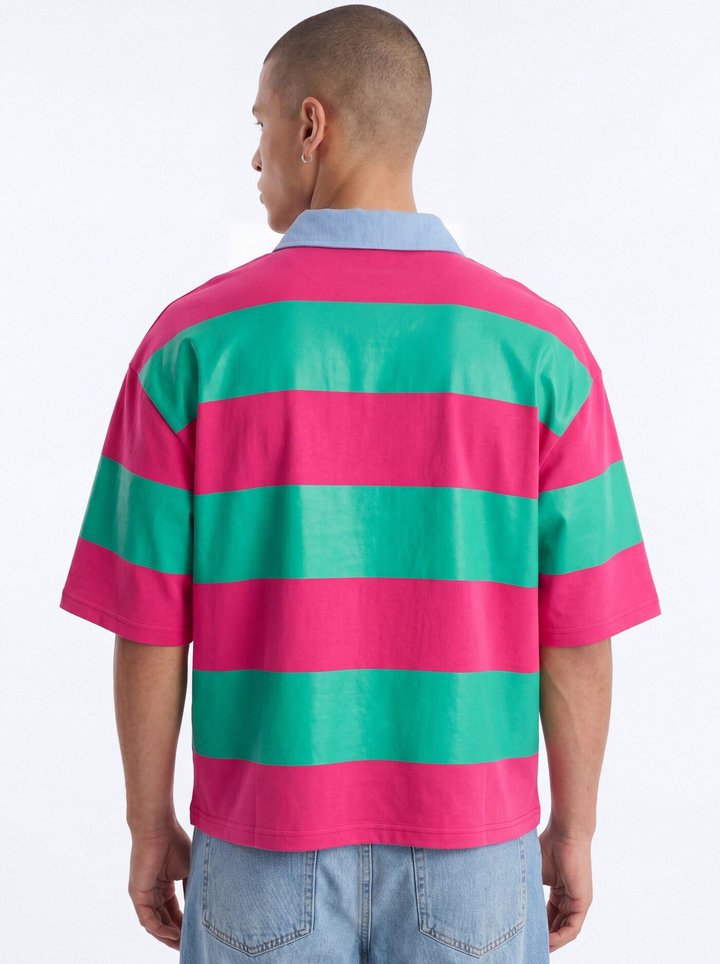 Relaxed New Age Polo - Green/combo