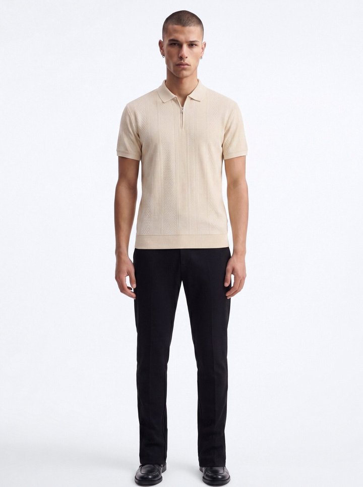 Fairway Short Sleeve Polo - Sand
