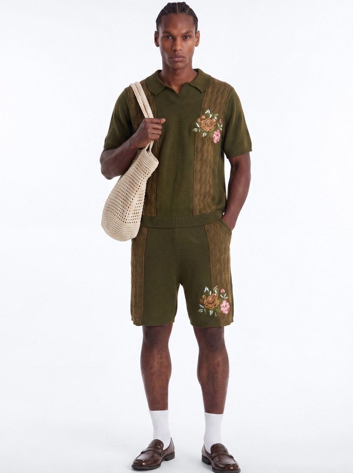 Relaxed Herbarium Garden Short - Khaki/combo