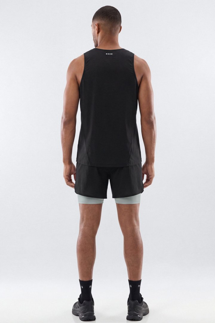 Lightweight Reflective Running Tank - Black