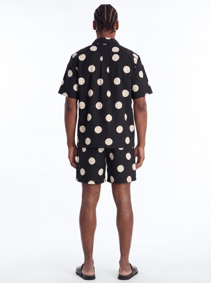 Signature Polka Dot Relaxed Short - Black/combo