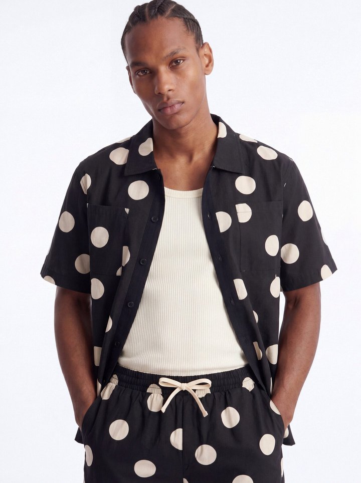 Signature Polka Dot Relaxed Short - Black/combo