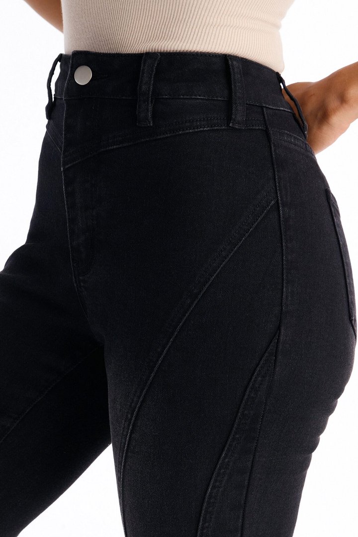 Total Control Stretch Flare Jeans - Black