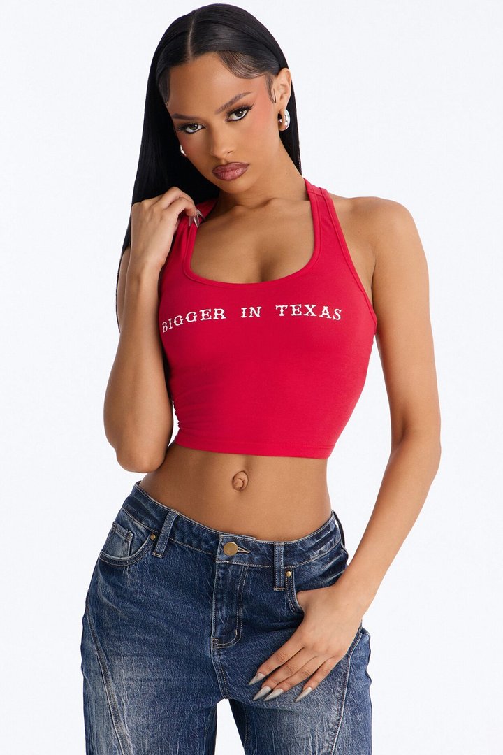 Bigger In Texas Tank Top - Red