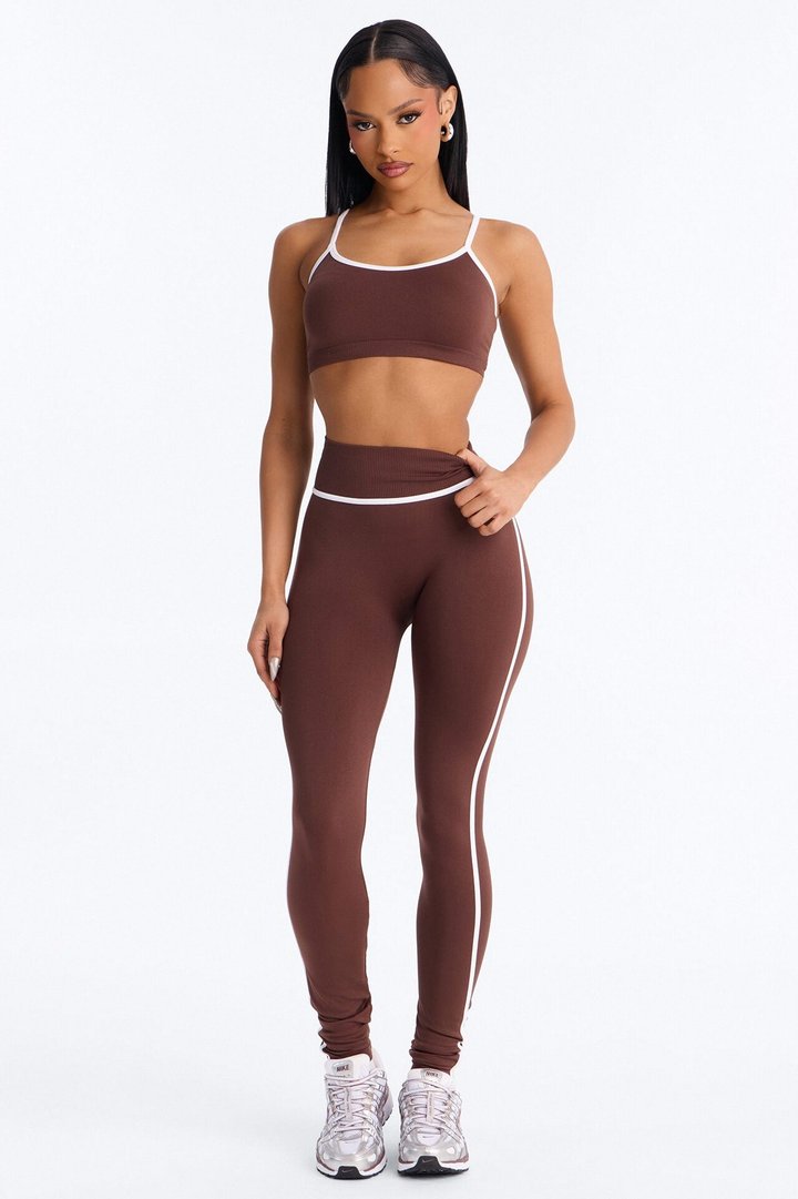Alignment Seamless Legging Set - Brown