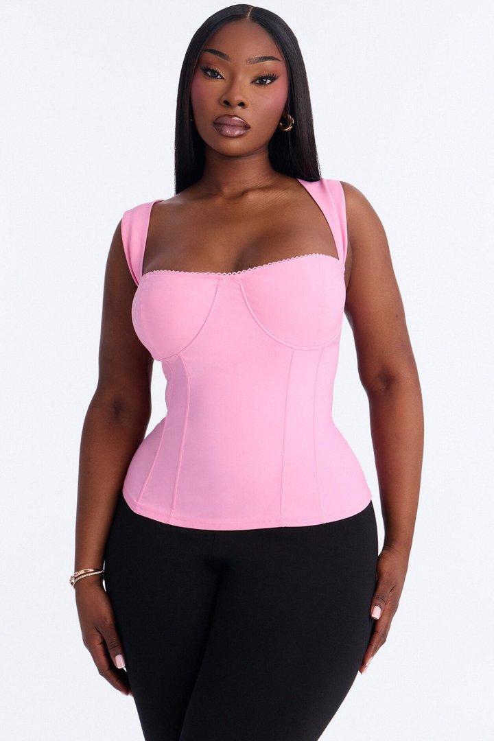 Always Around You Corset Top - Pink