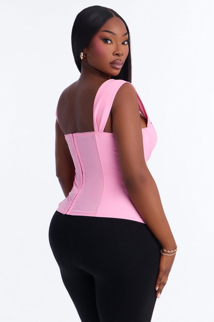 Always Around You Corset Top - Pink