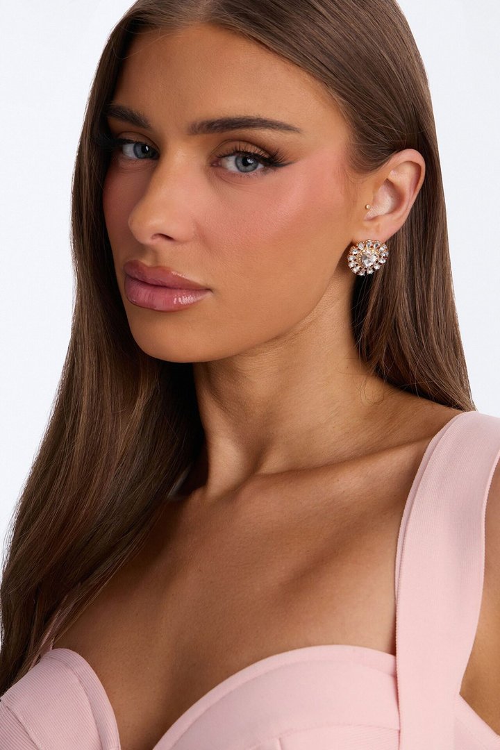 Carry Your Love With Me Stud Earrings - Gold