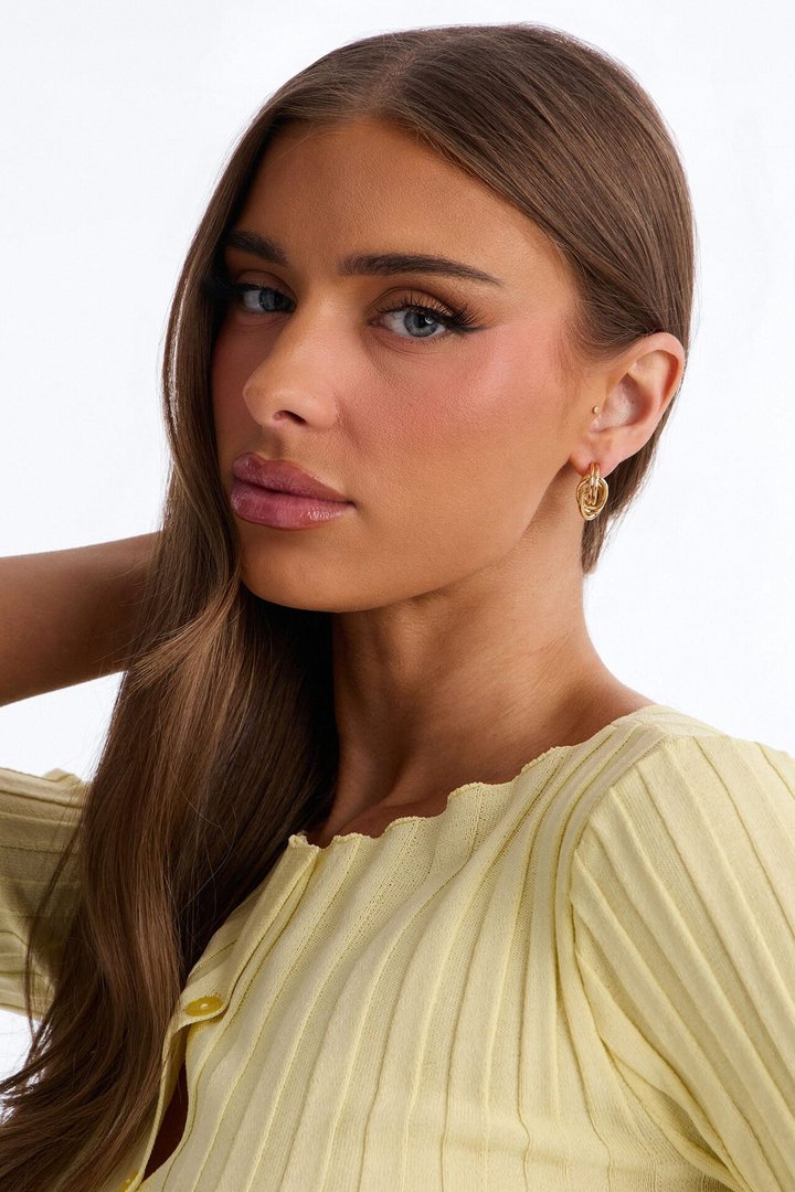Unbreakable Twisted Stud Earrings - Gold