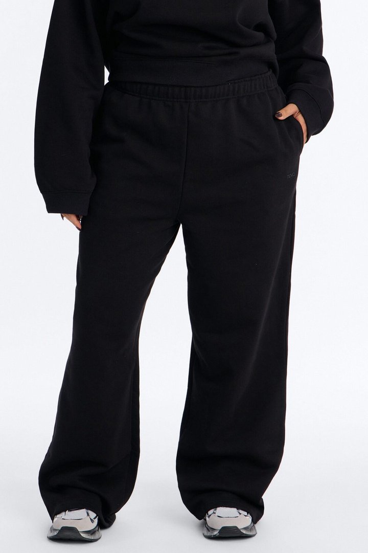 Libby Fleece Straight Leg Sweatpant - Black