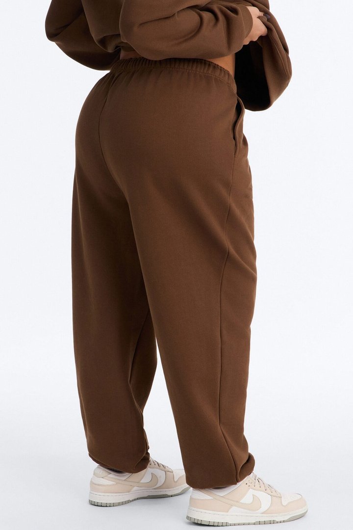 Libby Fleece Jogger Sweatpant - Brown
