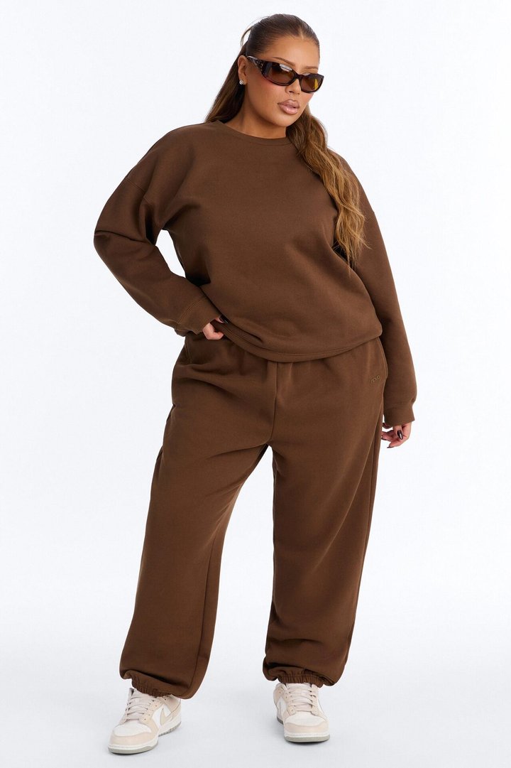 Libby Fleece Jogger Sweatpant - Brown