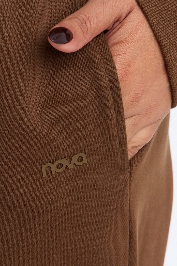 Libby Fleece Jogger Sweatpant - Brown