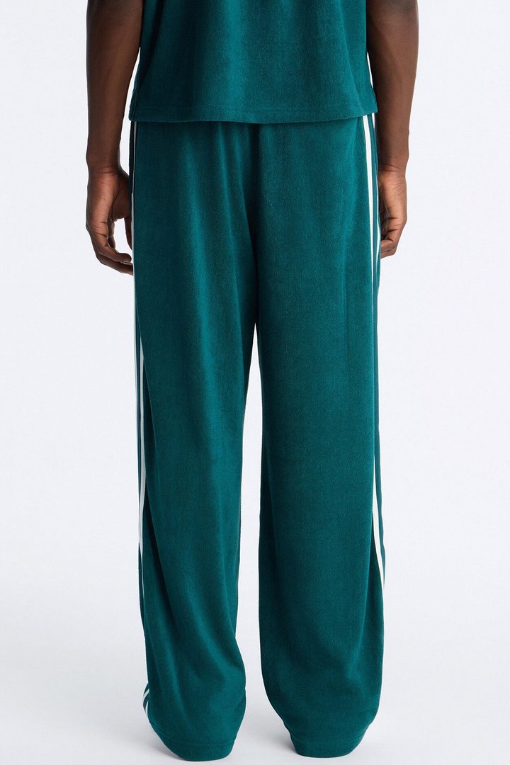 Classic Terry Cloth Baggy Pant - Teal/combo