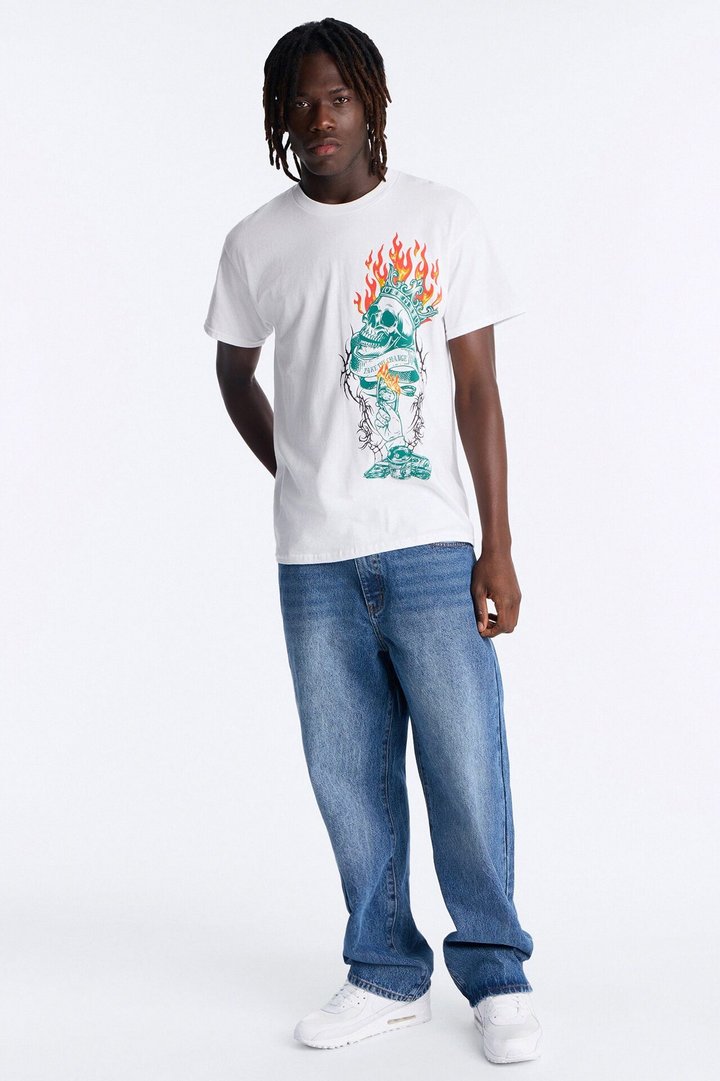 Let's Make Some Money Oversized Short Sleeve Tee - White