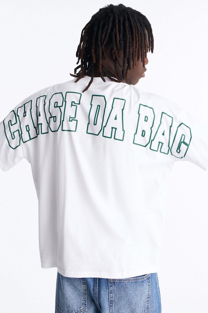 Chase Da Bag Boxy Short Sleeve Tee - White