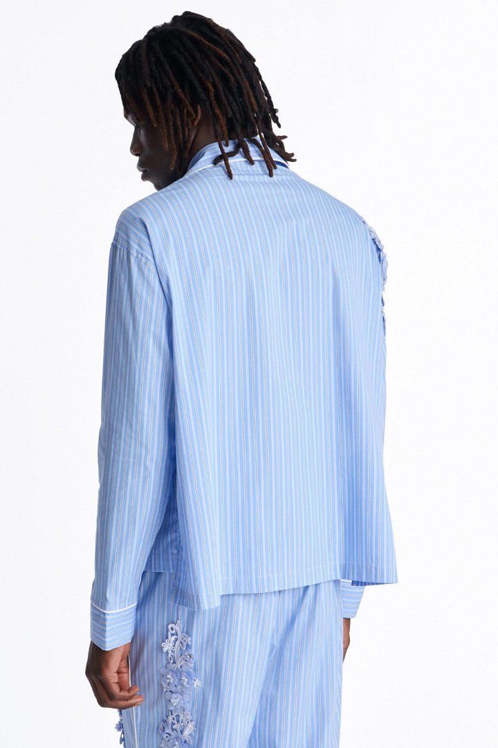 Field Notes Cuban Collar Button Up Shirt - Blue/combo