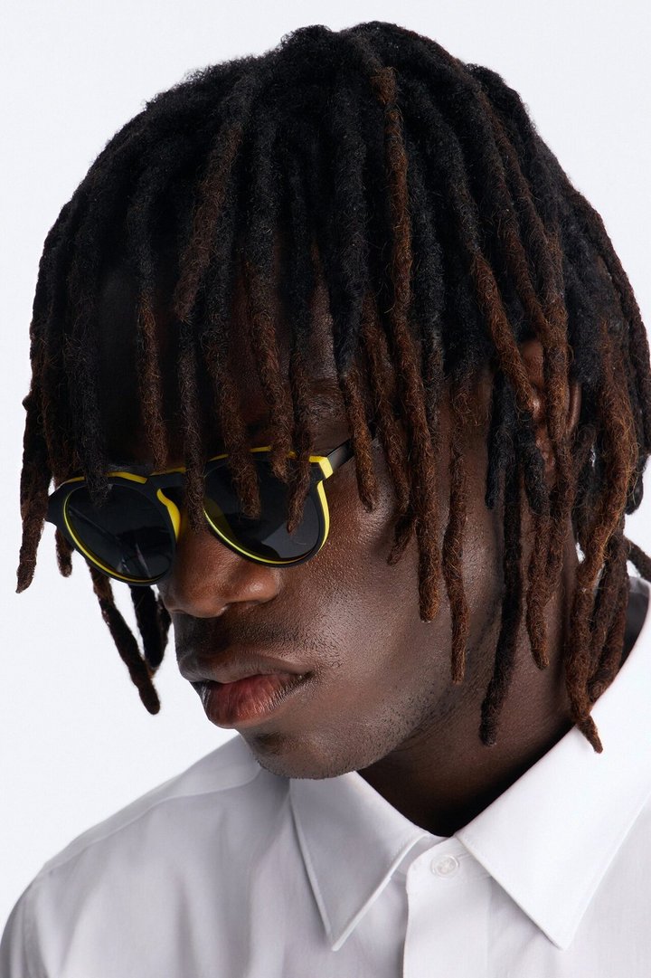 In Season Two Tone Sunglasses - Black/Yellow