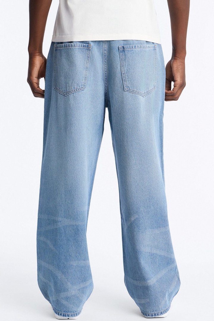 The Collective Baggy Jeans - Medium Blue Wash