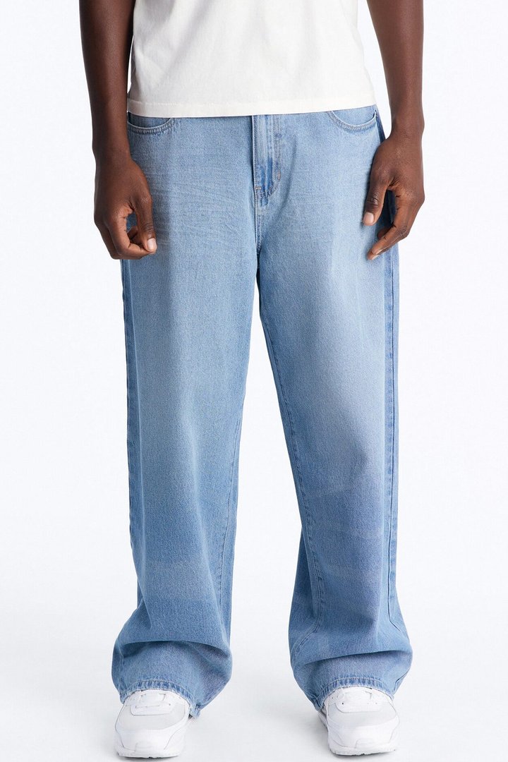 The Collective Baggy Jeans - Medium Blue Wash