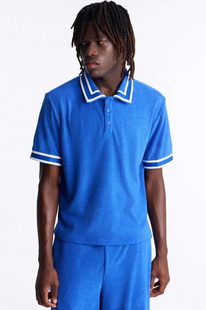 Classic Terry Cloth Polo - Blue