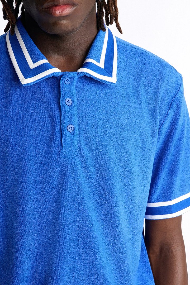 Classic Terry Cloth Polo - Blue