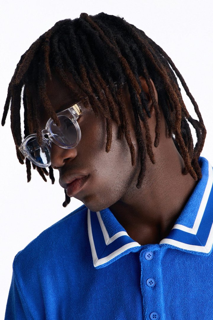 Crystalized Senses Sunglasses - Clear/Blue