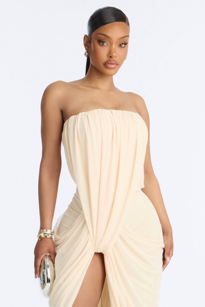 Jordynn Mesh Maxi Dress - Cream