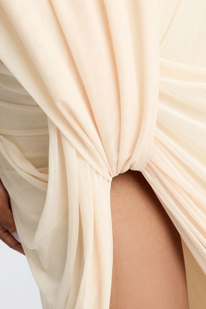 Jordynn Mesh Maxi Dress - Cream
