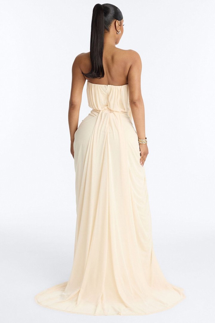 Jordynn Mesh Maxi Dress - Cream