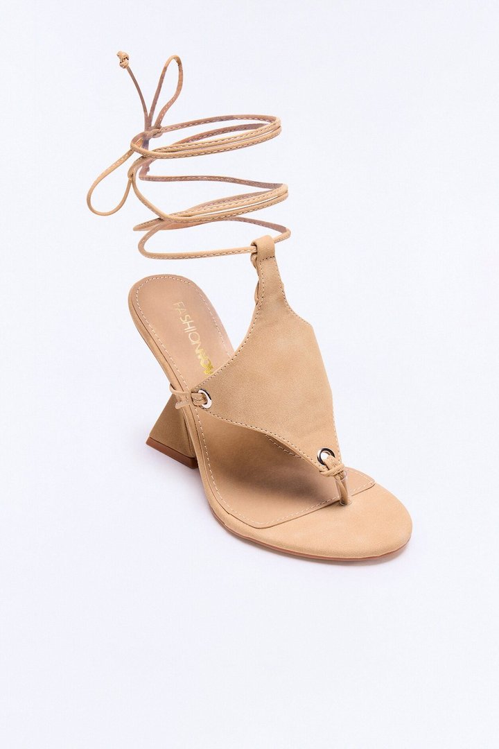 Livana Wrap Up Novelty Wedges - Taupe