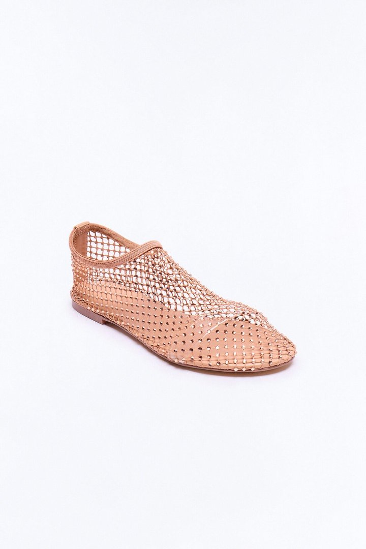 Steve Madden Minor Rhinestone Mesh Flats - Blush