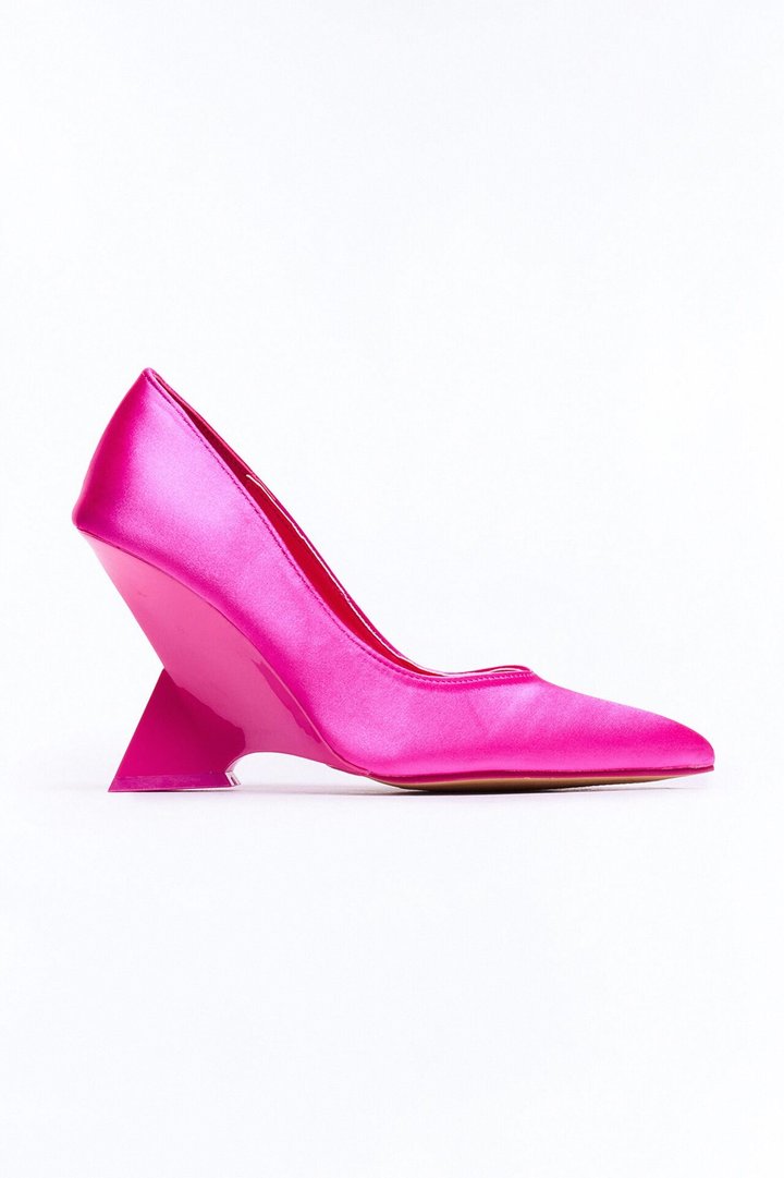 Azaiah Satin Novelty Pumps - HotPink