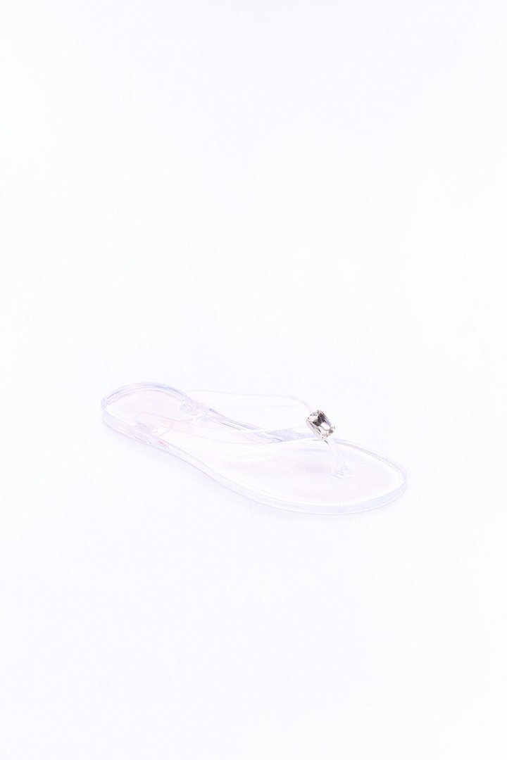 Nelia Jewel Jelly Flip Flops - Clear