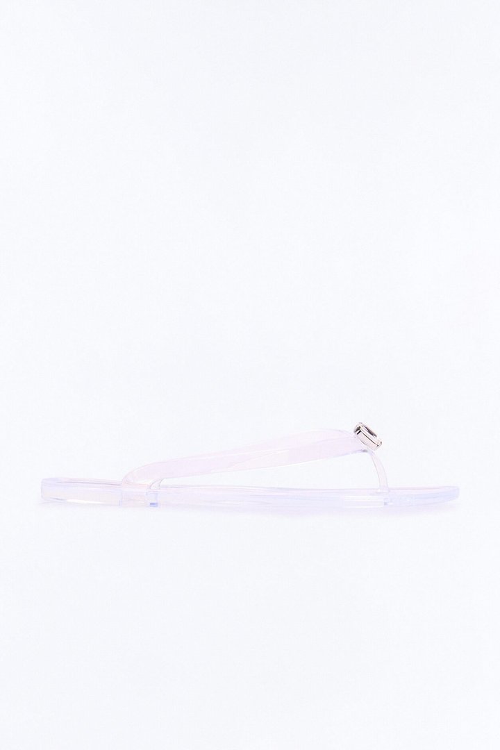 Nelia Jewel Jelly Flip Flops - Clear