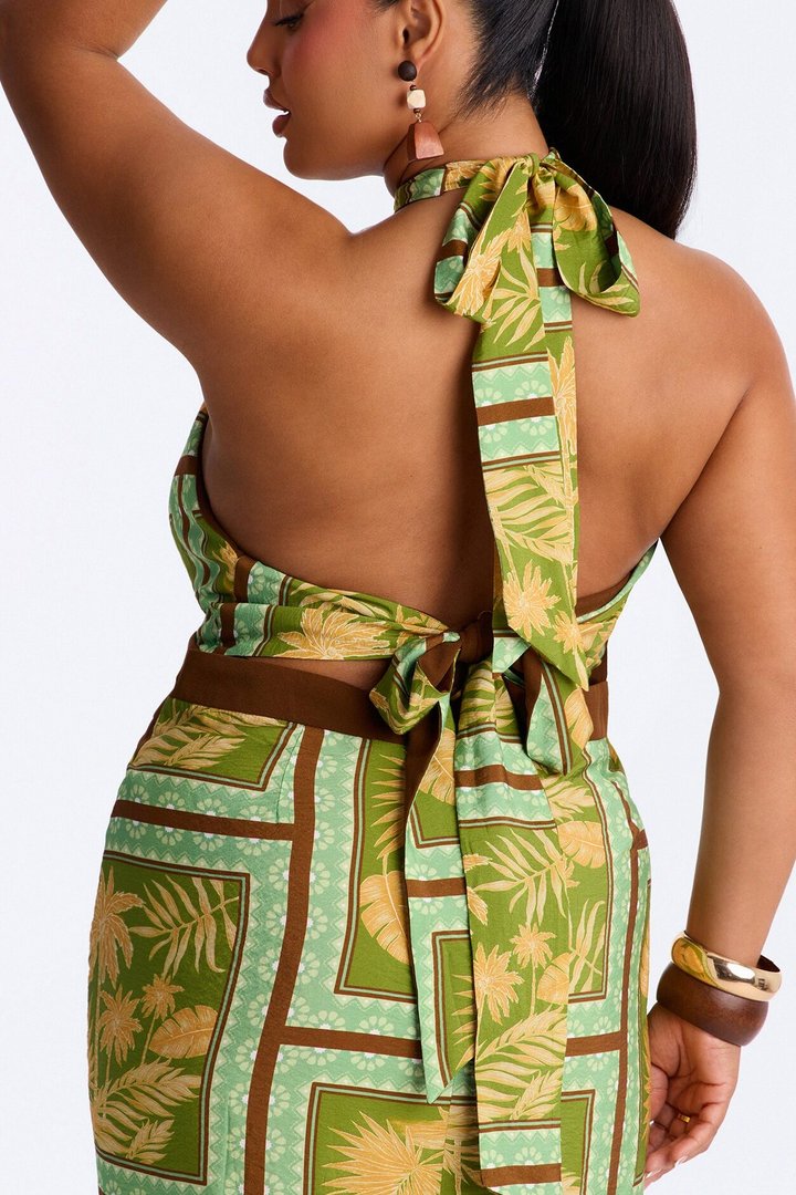 Where's The Beach Maxi Dress - Green/combo