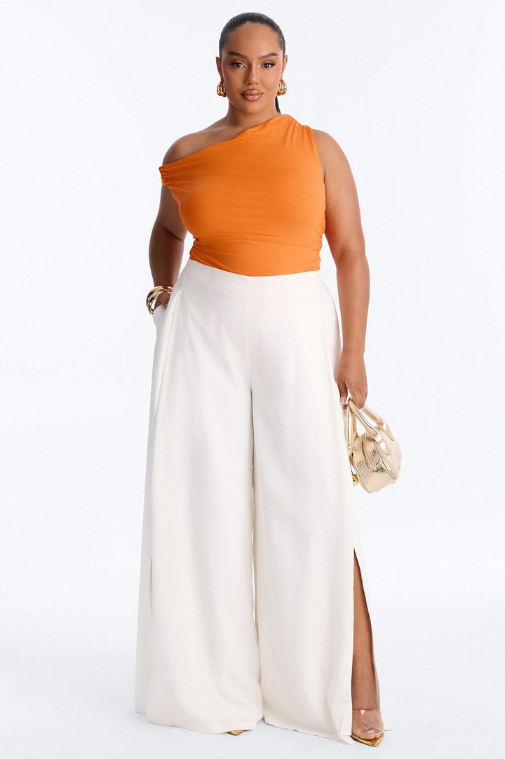 Kylie Off Shoulder Bodysuit - Orange