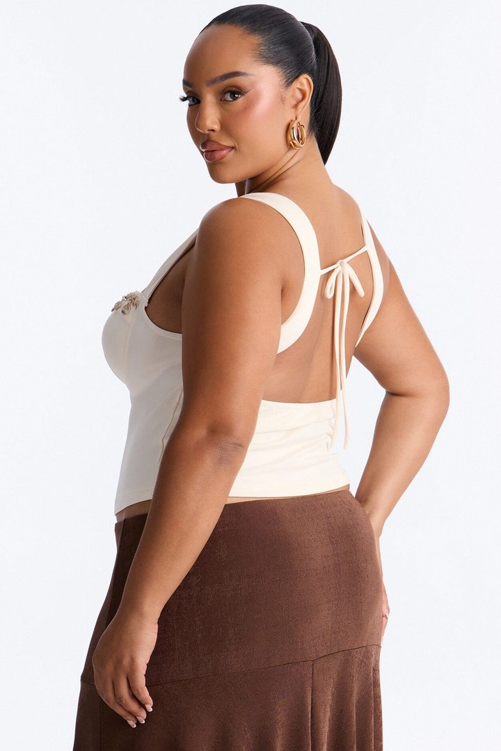 Summer Dreams Sea Shell Padded Top - Cream