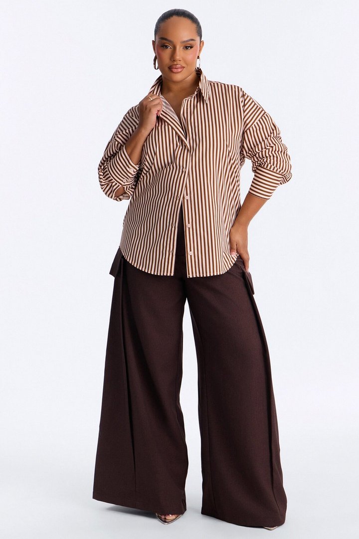 Newport Striped Shirt - Chocolate/Combo