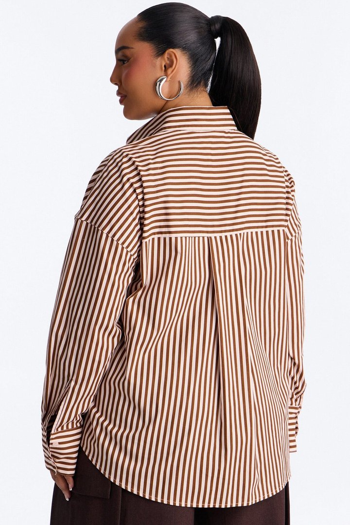 Newport Striped Shirt - Chocolate/Combo
